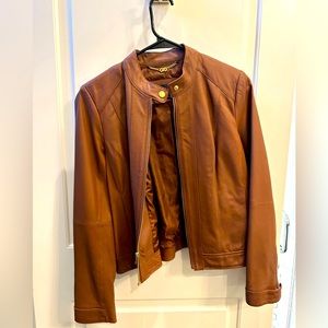 Leather cole haan jacket